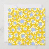 黄モダン色デイジーバチェロレッテ 招待状 (裏面)