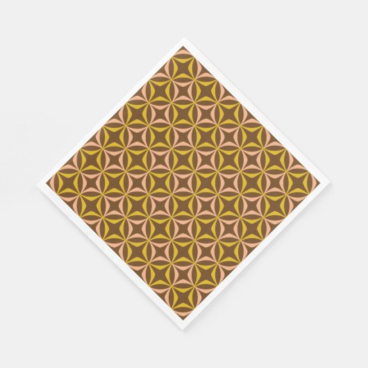黄モダン色レトロタイポグラフィ結婚 スタンダードランチョンナプキン (角)