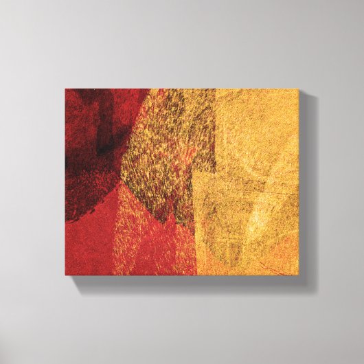 黄モダン色抽象芸術絵画の芸術 キャンバスプリント (正面)