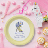 黄モダン色珍重ハイヒールシューズ ペーパープレート (パーティー)