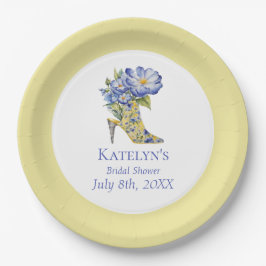 黄モダン色珍重ハイヒールシューズ ペーパープレート