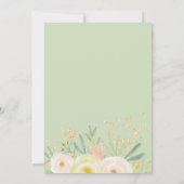 黄モダン色緑フローラ金ゴールドsweet sixteen 招待状 (裏面)