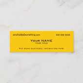 黄モダン色 スキニー名刺 (正面)