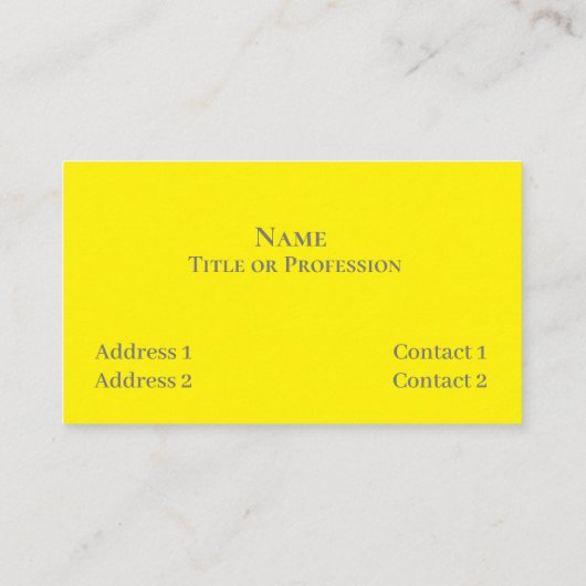 黄モダン色 名刺 (裏面)
