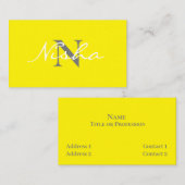 黄モダン色 名刺 (正面/裏面)