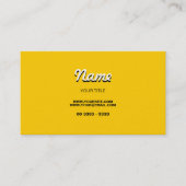 黄モダン色 名刺 (正面)