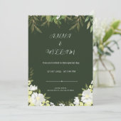 黄モダン色・緑結婚式招待状 招待状 (スタンド正面)