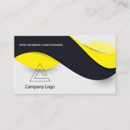 黄モダン色・黒の名刺 名刺