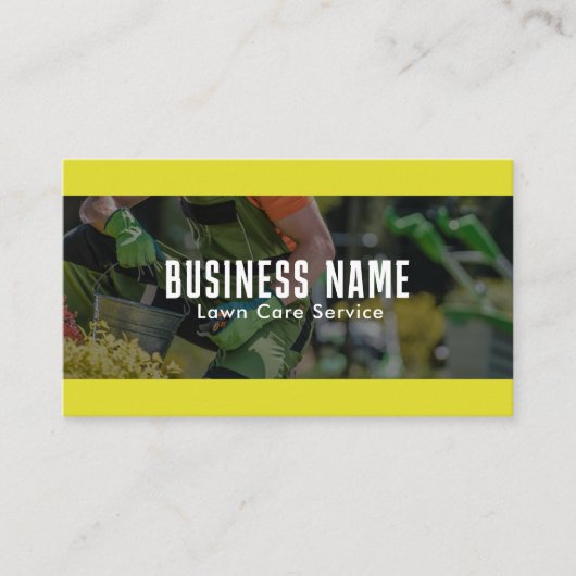 黄モダン芝気に造園 名刺 (正面)