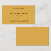 黄モダン褐色ミニマルテンプレートエレガント 名刺 (正面/裏面)