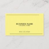 黄モダン黒芝刈り芝生サービス 名刺 (裏面)