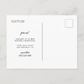 黄モダン50th誕生日ディナーパーティー 案内ポストカード (裏面)