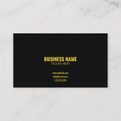 黄モダン&黒の建築外郭 名刺 (裏面)