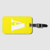 黄モノグラムの色 ラゲッジタグ (正面横)