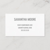 黄ユニークモダン色タイポグラフィクリエイティブ 名刺 (裏面)