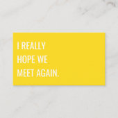 黄ユニークモダン色タイポグラフィクリエイティブ 名刺 (正面)