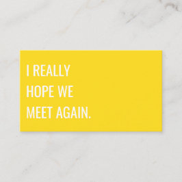 黄ユニークモダン色タイポグラフィクリエイティブ 名刺