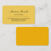 黄ユニークモダン色平野 名刺 (正面/裏面)