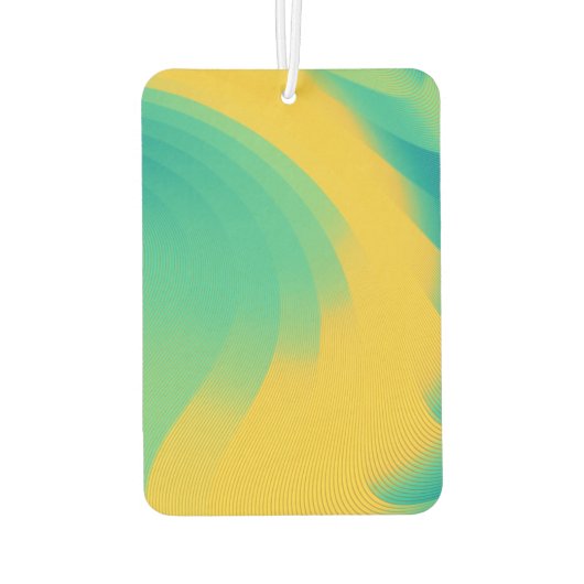 黄ユニーク抽象デザイン空気清浄機 カーエアーフレッシュナー (裏面)