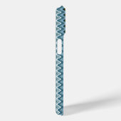 黄ユニーク色と青の波状ストライプ波形 Case-Mate iPhoneケース (裏面 / 右)