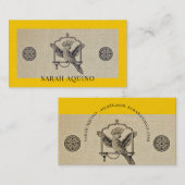 黄ユニーク金ゴールド 名刺 (正面/裏面)