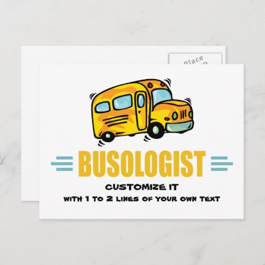 黄ユーモアのある色のスクールバス運おもしろい転士 ポストカード (正面/裏面)