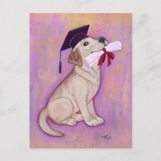 黄ラブラドール卒業 案内ポストカード (正面)