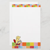 黄ラブラドール生徒1モザイク 便箋 (正面/裏面)