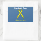 黄リボン 長方形シール (バッグ)