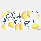 黄レモンとルを使ったグーアシュの継ぎ目のない模様 Case-Mate iPhoneケース (裏面 (横))