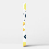 黄レモンとルを使ったグーアシュの継ぎ目のない模様 Case-Mate iPhoneケース (裏面 / 左)