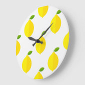 黄レモン時計 ラージ壁時計 (傾斜)