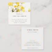 黄ワイルドフラワーフローラお願い スクエア名刺 (正面/裏面)