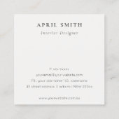 黄ワイルドフラワーフローラお願い スクエア名刺 (裏面)