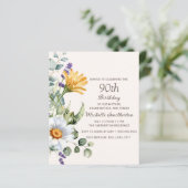 黄ワイルドフラワーホワイトデイジー90誕生日 (スタンド正面)