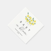 黄ワイルドフラワー – ベビーイン開花 スタンダードカクテルナプキン (角)