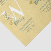 黄ヴィンテージ花イニシャルベビー誕生統計 薄葉紙 (詳細)