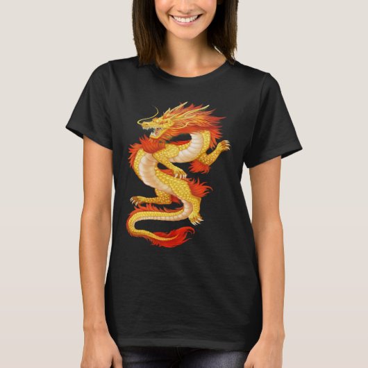 黄中国の龍 Tシャツ (正面)