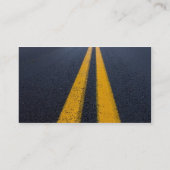 黄二重線舗装道路旅行写真 名刺 (裏面)