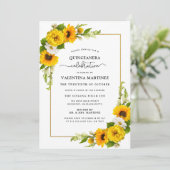 黄人気がある色ヒマワリフローラキンセアニェラ 招待状 (スタンド正面)