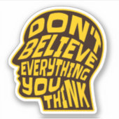 黄信じ色と黒色を考えすべてしない シール (正面)