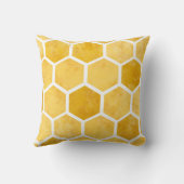 黄六角ハニカムピロー クッション (裏面)