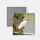 黄冠のナイトヘロン マグネット (正面/裏面)