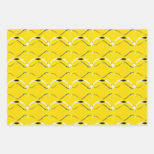 黄前向き色 ラッピングペーパーシート (正面)