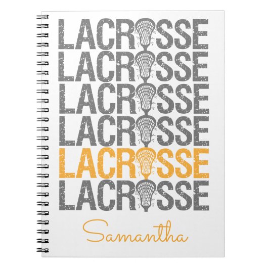 黄動揺してラクロス語 ノートブック (正面)