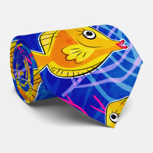 黄唐熱帯魚水カラフル族館 ネクタイ