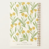 黄図解入りの、写真付きのかわいらし色の野花 プランナー手帳 (裏面)