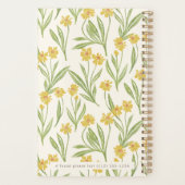 黄図解入りの、写真付きのかわいらし輪の花模様 プランナー手帳 (裏面)