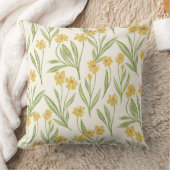 黄図解入りの、写真付きの野花デイジー模様 クッション (ブランケット)