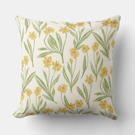 黄図解入りの、写真付きの野花デイジー模様 クッション
